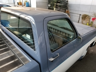 Did some paint matching on a replacement window pillar trim piece. :  r/squarebodies